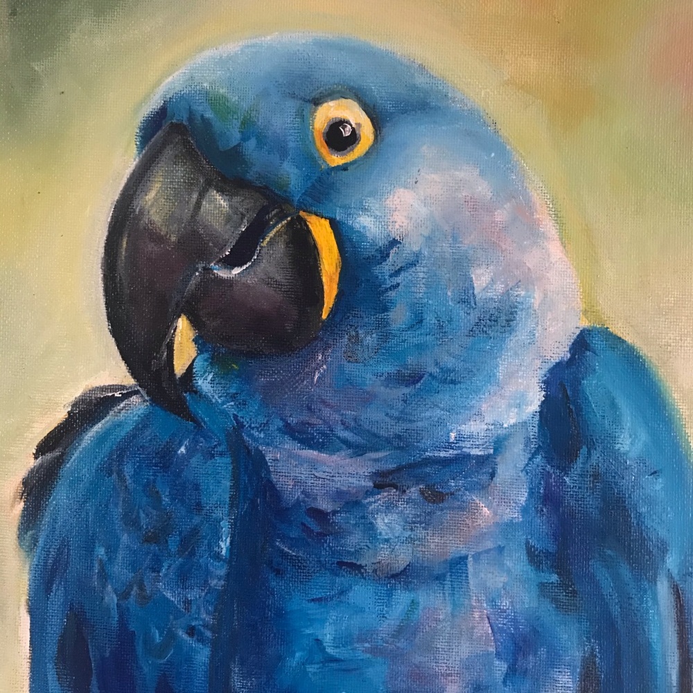 Original painting in wooden frame